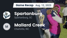 Recap: Spartanburg  vs. Mallard Creek  2023