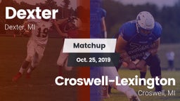 Matchup: Dexter  vs. Croswell-Lexington  2019