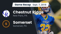 Recap: Chestnut Ridge  vs. Somerset  2018