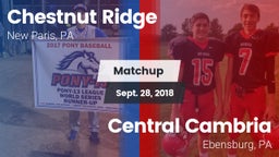 Matchup: Chestnut Ridge High vs. Central Cambria  2018