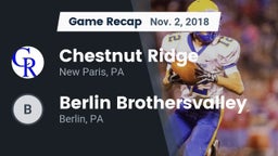 Recap: Chestnut Ridge  vs. Berlin Brothersvalley  2018