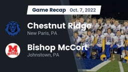 Recap: Chestnut Ridge  vs. Bishop McCort  2022