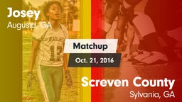 Matchup: Josey  vs. Screven County  2016