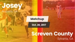 Matchup: Josey  vs. Screven County  2017