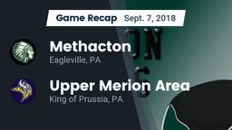 Recap: Methacton  vs. Upper Merion Area  2018