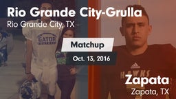 Matchup: Rio Grande Grulla vs. Zapata  2016