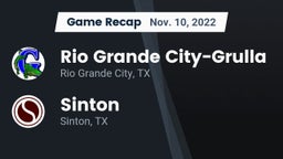 Recap: Rio Grande City-Grulla  vs. Sinton  2022