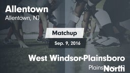 Matchup: Allentown High vs. West Windsor-Plainsboro North  2016