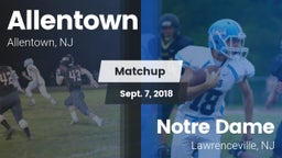 Matchup: Allentown High vs. Notre Dame  2018