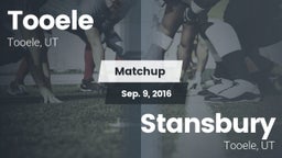 Matchup: Tooele  vs. Stansbury  2016