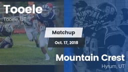 Matchup: Tooele  vs. Mountain Crest  2018