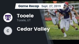 Recap: Tooele  vs. Cedar Valley  2019