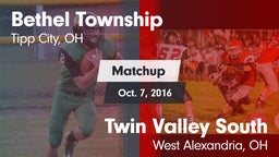 Matchup: Bethel vs. Twin Valley South  2016