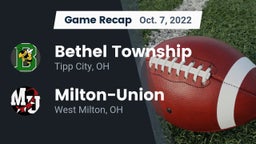 Recap: Bethel Township  vs. Milton-Union  2022
