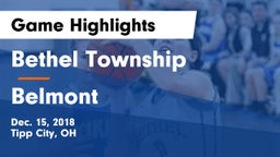 Bethel Township  vs Belmont  Game Highlights - Dec. 15, 2018