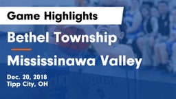 Bethel Township  vs Mississinawa Valley  Game Highlights - Dec. 20, 2018