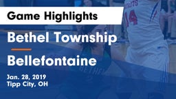 Bethel Township  vs Bellefontaine  Game Highlights - Jan. 28, 2019