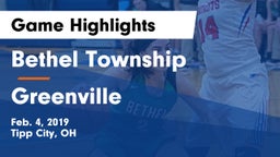 Bethel Township  vs Greenville Game Highlights - Feb. 4, 2019