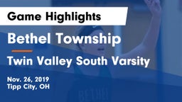 Bethel Township  vs Twin Valley South Varsity Game Highlights - Nov. 26, 2019