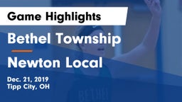 Bethel Township  vs Newton Local  Game Highlights - Dec. 21, 2019