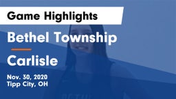 Bethel Township  vs Carlisle  Game Highlights - Nov. 30, 2020