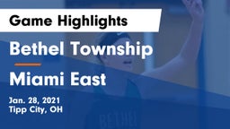 Bethel Township  vs Miami East  Game Highlights - Jan. 28, 2021