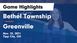 Bethel Township  vs Greenville  Game Highlights - Nov. 23, 2021