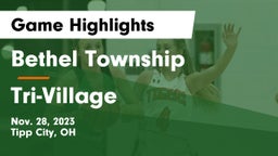 Bethel Township  vs Tri-Village  Game Highlights - Nov. 28, 2023