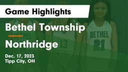 Bethel Township  vs Northridge  Game Highlights - Dec. 17, 2023
