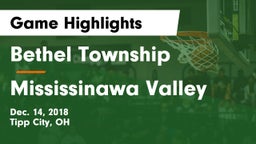 Bethel Township  vs Mississinawa Valley  Game Highlights - Dec. 14, 2018