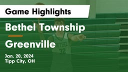 Bethel Township  vs Greenville  Game Highlights - Jan. 20, 2024