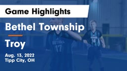 Bethel Township  vs Troy  Game Highlights - Aug. 13, 2022