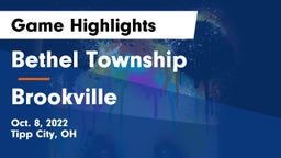 Bethel Township  vs Brookville  Game Highlights - Oct. 8, 2022