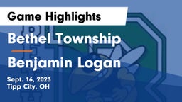Bethel Township  vs Benjamin Logan  Game Highlights - Sept. 16, 2023