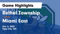 Bethel Township  vs Miami East  Game Highlights - Oct. 5, 2023