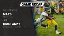 Recap: Mars  vs. Highlands  2016