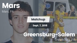 Matchup: Mars  vs. Greensburg-Salem  2018