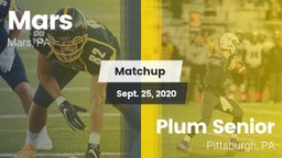 Matchup: Mars  vs. Plum Senior  2020