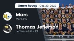 Recap: Mars  vs. Thomas Jefferson  2020