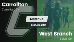 Matchup: Carrollton High vs. West Branch  2017