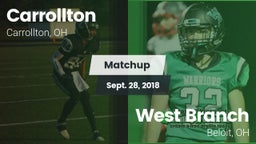 Matchup: Carrollton High vs. West Branch  2018