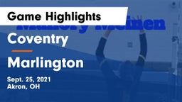 Coventry  vs Marlington  Game Highlights - Sept. 25, 2021