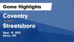Coventry  vs Streetsboro  Game Highlights - Sept. 19, 2023
