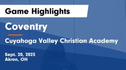 Coventry  vs Cuyahoga Valley Christian Academy  Game Highlights - Sept. 20, 2023
