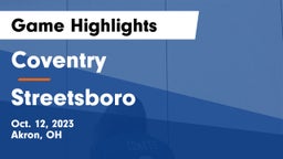 Coventry  vs Streetsboro  Game Highlights - Oct. 12, 2023