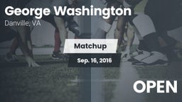 Matchup: George Washington vs. OPEN 2016