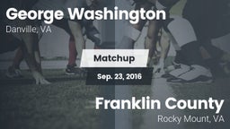 Matchup: George Washington vs. Franklin County  2016