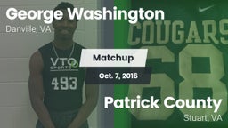 Matchup: George Washington vs. Patrick County  2016