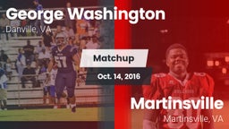 Matchup: George Washington vs. Martinsville  2016