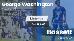 Matchup: George Washington vs. Bassett  2016